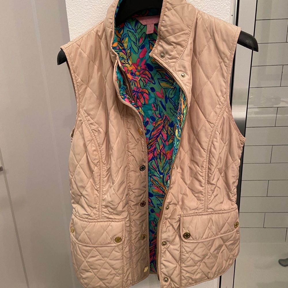 Gold Lilly Pulitzer Quilted Vest